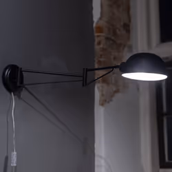Applique Led vintage métal noir mat culot E27 - Markslöjd - Portland