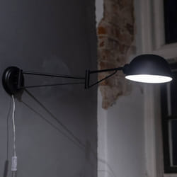 Applique Led  vintage métal noir mat culot E27 - Markslöjd - Portland