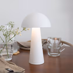 Lampe de table - Markslöjd - Fungi - LED 15W - Rechargeable USB - IP44 Blanc