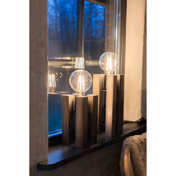 Markslöjd Lodge lampe de table E27 40 W LED Marron