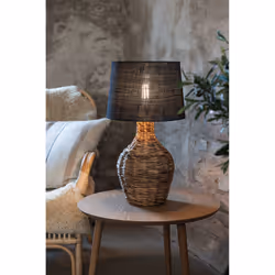 Markslöjd Paglia lampe de table E27 40 W LED Noir, Naturel