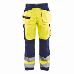 Blakläder 153318603389, Pantalons, Homme, Marine, Jaune, C44, Fermeture d'anneau d'arrimage, Fermeture à glissière, Coton, Po ...