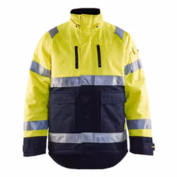 Blakläder 482819003389, Veste, Marine, Jaune, XXL, Fermeture à glissière, Coton, Polyester, 230 g/m²