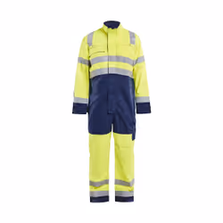 Blakläder 63731804, Combinaison, Marine, Jaune, Fermeture à glissière, Coton, Polyester, 300 g/m², 15%
