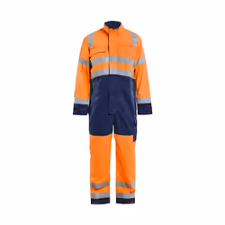 Blakläder 63731804, Combinaison, Marine, Orange, Fermeture à glissière, Coton, Polyester, 300 g/m², 15%