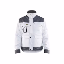 Blakläder 486519001094, Veste, Homme, Gris, Blanc, M, Fermeture par pression, Polyester