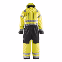 Blakläder 676319773399, Combinaison intégrale, unisexe, Noir, Jaune, C52, Bouton de vêtement, Fermeture par volet, Fermeture ...
