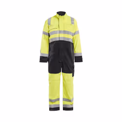 Blakläder 63731804, Combinaison, Noir, Jaune, Fermeture à glissière, Coton, Polyester, 300 g/m², 15%