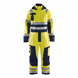 Blakläder 636815303389, Combinaison, Unisexe, Marine, Jaune, C150, Fermeture à glissière, Coton, Modacrylique