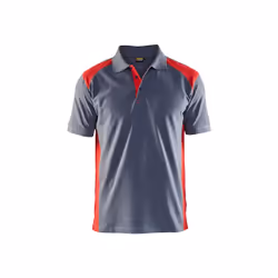 Blakläder 32410509456, T-shirt polo, Adulte, Mâle, Gris, Rouge, Monochromatique, XXXL