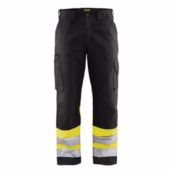 Blakläder 156418119933, Pantalons, Homme, Noir, Jaune, C46, Fermeture à glissière, Coton, Polyester