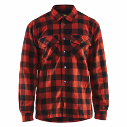 Blakläder 322511315699, Chemise, Homme, Noir, Rouge, S, Fermeture par pression, Polyester