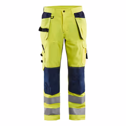 Blakläder 156518113389, Pantalons, Homme, Bleu, Jaune, D88, Bouton de vêtement, Fermeture par volet, Coton, Polyester