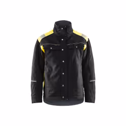 Blakläder 49151370, Veste, Homme, Noir, Jaune, 4XL, Fermeture à glissière, Coton