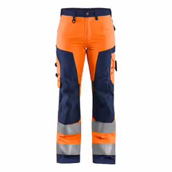 Blakläder 715518115389, Pantalons, Femme, Bleu, Orange, C38, Bouton de vêtement, Fermeture à glissière, Coton, Polyester