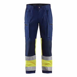 Blakläder 155118118933, Pantalons, Homme, Marine, Jaune, C146, Fermeture d'anneau d'arrimage, Fermeture à glissière, Coton, P ...