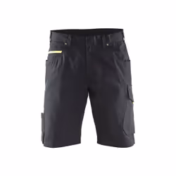 Blakläder 149913309933C52, Shorts, Homme, Noir, Jaune, Bouton de vêtement, Fermeture à glissière, Coton, Polyester, 250 g/m²