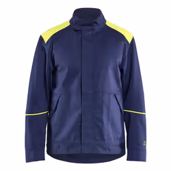 Blakläder 480115018933, Veste, Homme, Marine, Jaune, L, Bouton de vêtement, Fermeture à glissière, Coton, Polyester