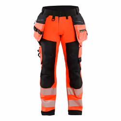 Blakläder 182025135599, Pantalons, Homme, Noir, Rouge, C146, Red hi-vis/black, Bouton de vêtement, Fermeture à glissière