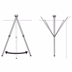 Axis Fixation télescopique au plafond T91B50