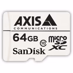 Axis 5801-951, 64 Go, MicroSDHC, Classe 10, 20 Mo/s, 20 Mo/s, Blanc