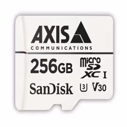 Axis 02021-001, 256 Go, MicroSDXC, UHS, 100 Mo/s, 50 Mo/s, Class 3 (U3)
