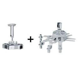 SMS Smart Media Solutions Proj CL F250 A/S incl Uni support pour projecteurs Mur Argent