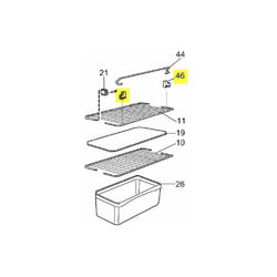 Support grille avant rep 46 pour refrigerateur Dometic