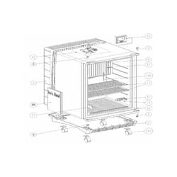 Clayette habillage bleu clair pour refrigerateur Dometic