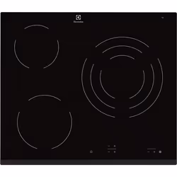 Electrolux EHF6232FOK, Noir, Intégré, 59 cm, Plaque avec zone à induction, Verre-céramique, 3 zone(s)