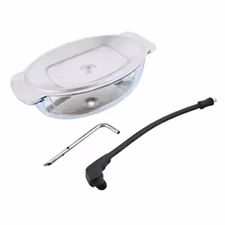 Electrolux S.STEAMKIT pièce et accessoire de four Noir, Acier inoxydable, Transparent Verre, Acier inoxydable Kit de cuisson vapeur