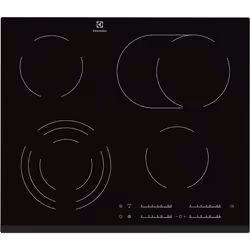 Electrolux EHF6547FXK, Noir, Intégré, Vitrocéramique, 4 zone(s), 4 zone(s), Mijotage