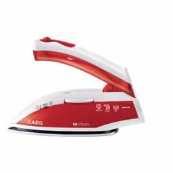 AEG DBT800, Fer à repasser à sec ou à vapeur, Semelle en acier inoxydable, 1,9 m, 45 g/min, Rouge, Blanc, 0,06 L