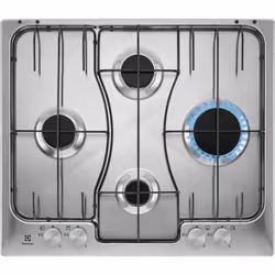 Electrolux RGG6242LOX, Acier inoxydable, Intégré, 60 cm, Gaz, Acier inoxydable, 4 zone(s)