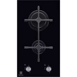 Electrolux EGC3322NVK, Noir, Intégré, Gaz, Verre, 2 zone(s), 2 zone(s)