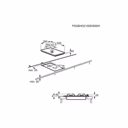 Electrolux EGC3322NVK Domino Plaque Gaz 2 Zones Encastrable Noir 29 cm - Vue supplémentaire 4