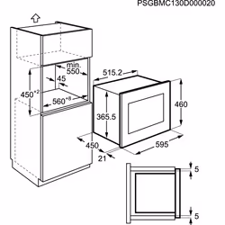 AEG MSB2548C-M Intégré Micro-onde combiné 23 L 900 W Noir, Acier inoxydable