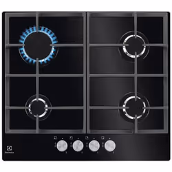 Electrolux EGG6426SK, Noir, Intégré, 59 cm, Gaz, Verre, 4 zone(s)