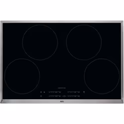 AEG IKB8443AXB, Noir, Intégré, 76 cm, Plaque avec zone à induction, Verre, 4 zone(s)
