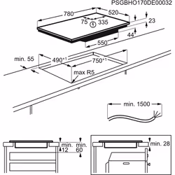 AEG IKE84471FB Noir Intégré Plaque avec zone à induction 4 zone(s)
