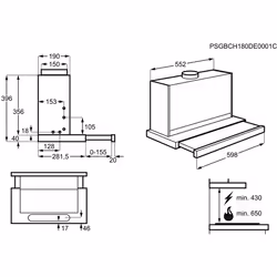 Zanussi ZHP62350XA hotte Semi-intégrée (semi-encastrée) Acier inoxydable 448 m³/h D