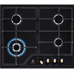 Electrolux EGS6436RK, Noir, Intégré, Gaz, 4 zone(s), 4 zone(s), Régulier
