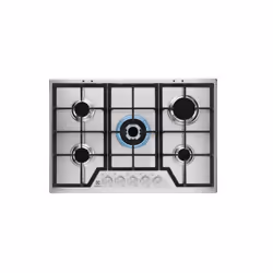 Electrolux KGS7536SX, Noir, Acier inoxydable, Intégré, 75 cm, Gaz, Acier inoxydable, 5 zone(s)