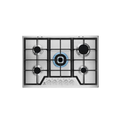 Electrolux KGS7536SX Noir, Acier inoxydable Intégré 75 cm Gaz 5 zone(s)