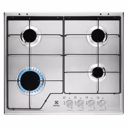 Electrolux KGS6424SX, Acier inoxydable, Intégré, 56 cm, Gaz, Acier inoxydable, 4 zone(s)