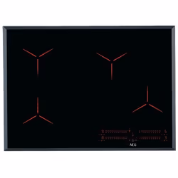 AEG IPE74541FB, Noir, Intégré, 71 cm, Plaque avec zone à induction, Verre, 4 zone(s)
