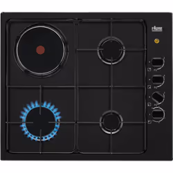Faure FGM64300B, Noir, Intégré, Combi, Émaillé, 4 zone(s), 3 zone(s)