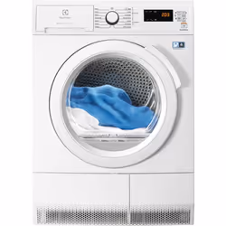 Electrolux EDH4074GOW, Pose libre, Charge avant, Pompe à chaleur, Blanc, Rotatif, Tactile, Gauche
