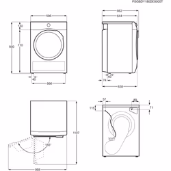 Electrolux EW7H5825IB 8kg A++ Blanc