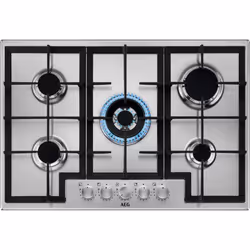 AEG HGB75420SM, Acier inoxydable, Intégré, 75 cm, Gaz, Acier inoxydable, 5 zone(s)